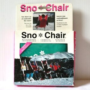 NWT Retro 1990s Ski Sno Chair Waterproof Compact Nylon Washable Vacation Vintage